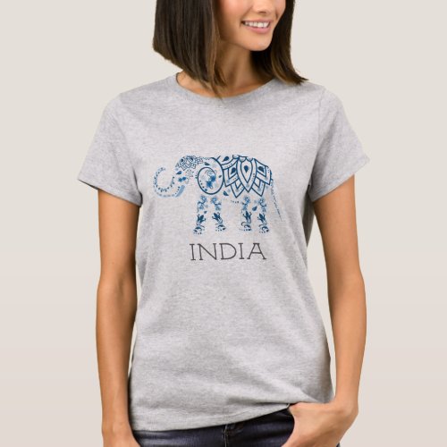 India design Hindi elephant T_Shirt