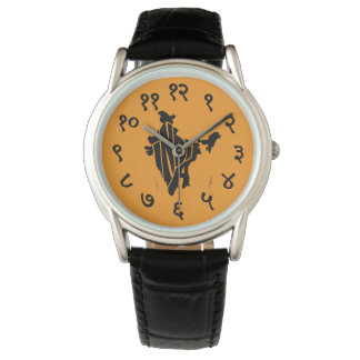 India Devanagari Map Typography Watch