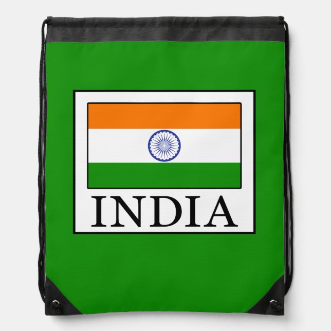 India Drawstring Bag (Front)