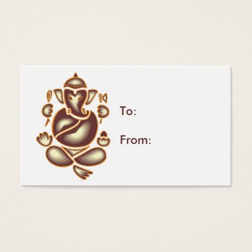 India Elephant Meditation Gift Tag