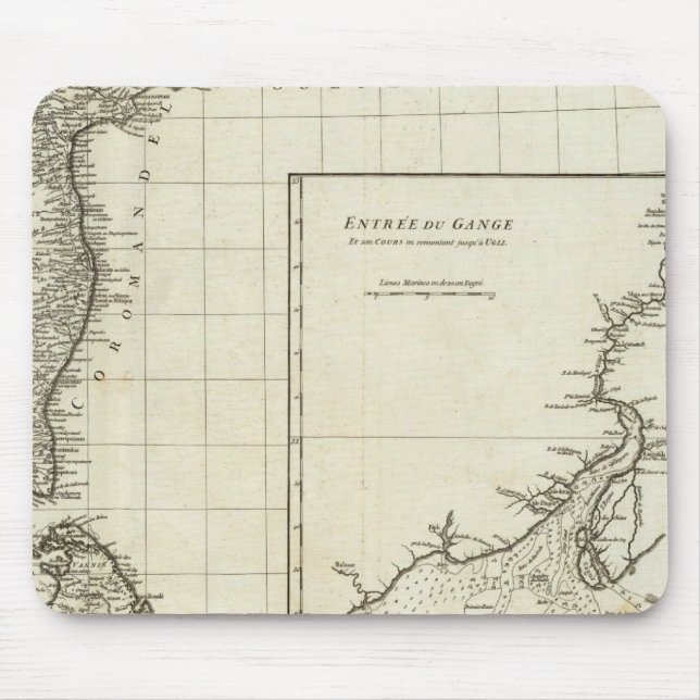 India Engraved Map Mouse Pad (Front)