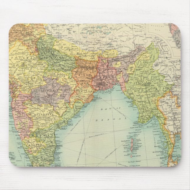 India & Farther India political Mouse Pad (Front)