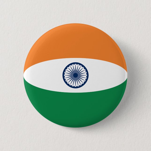 India Fisheye Flag Button (Front)