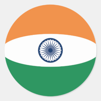 India Fisheye Flag Sticker