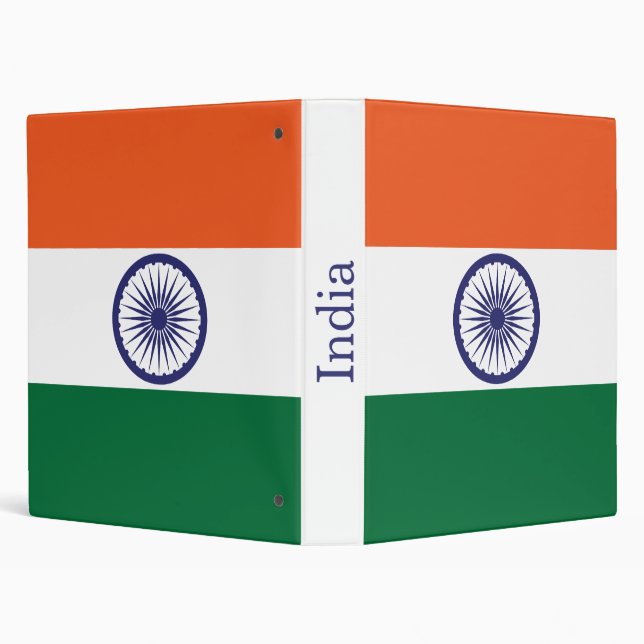 India Flag 3 Ring Binder (Background)