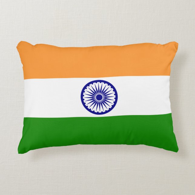 India flag accent pillow (Front)