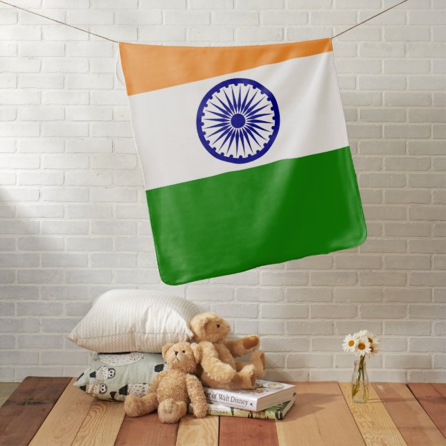 India flag baby blanket (In Situ)