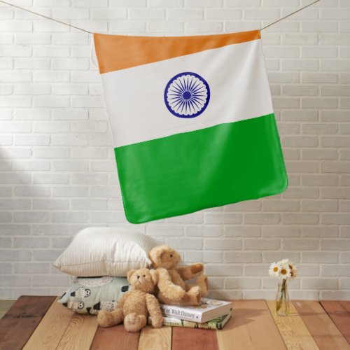 India flag   baby blanket