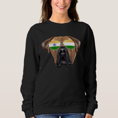India Flag Boerboel Dog India Pocket Sweatshirt