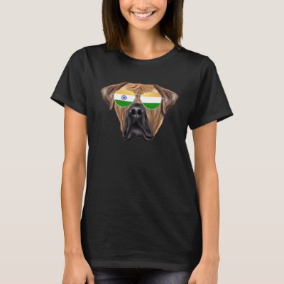 India Flag Boerboel Dog India Pocket T-Shirt