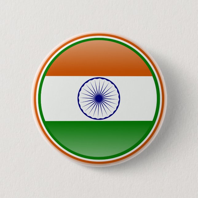 India Flag Button (Front)