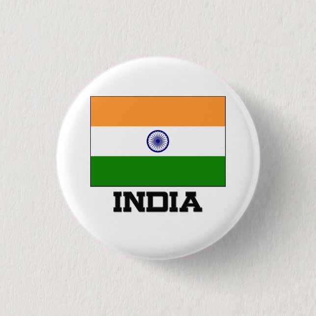 India Flag Button (Front)