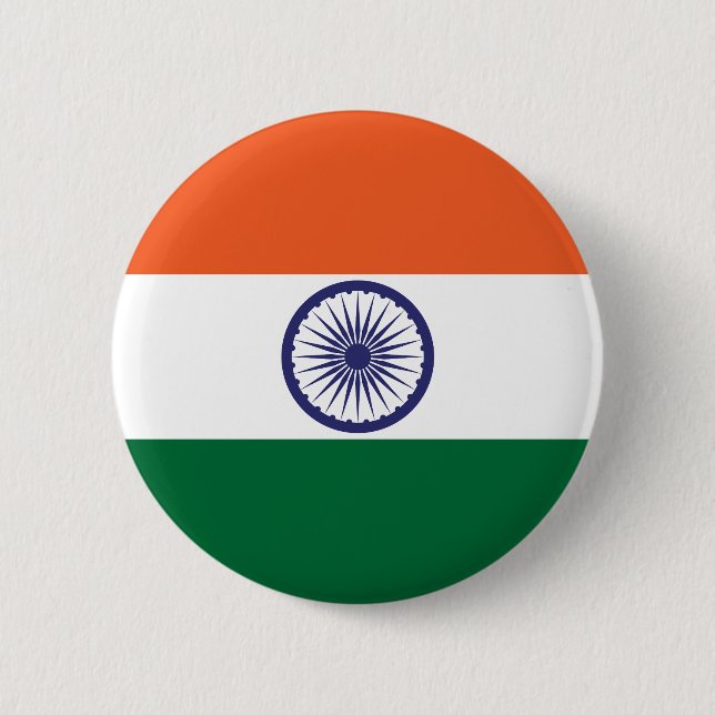 India Flag Button (Front)