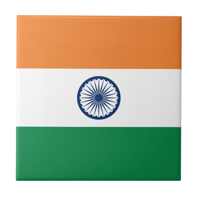 India Flag Ceramic Tile (Front)