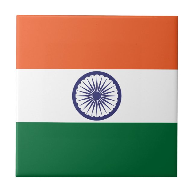 India Flag Ceramic Tile (Front)