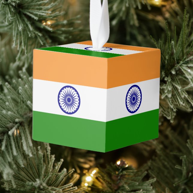 India flag cube ornament (Tree)