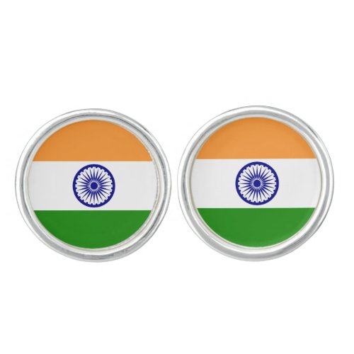 India flag cufflinks