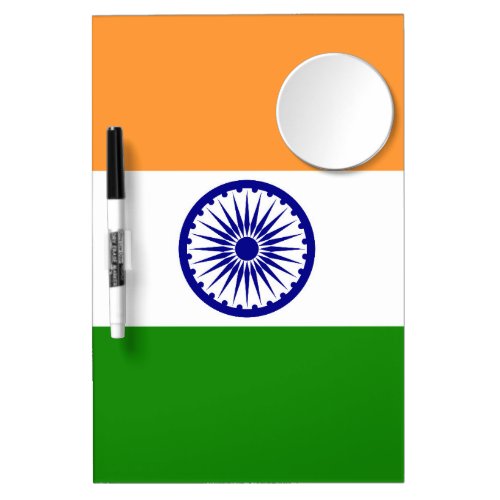 India flag dry erase board with mirror
