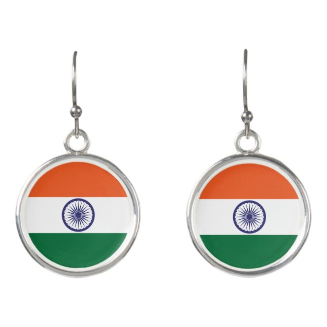 India Flag Earrings (Front)
