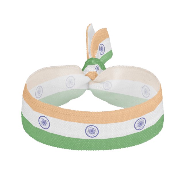 India Flag Elastic Hair Tie (Front)