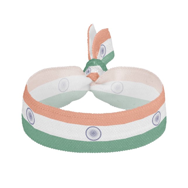 India Flag Elastic Hair Tie (Front)