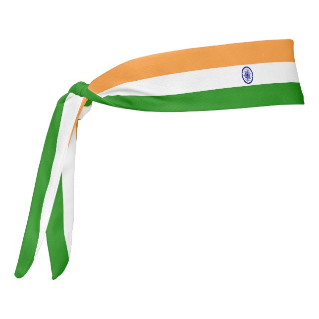 India Flag Elegant Patriotic Tie Headband (Rotate 270)