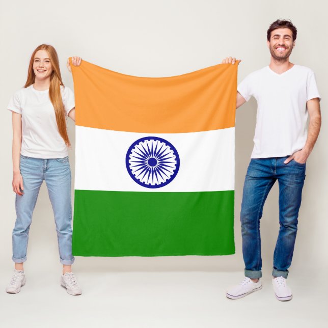 India flag fleece blanket (In Situ)