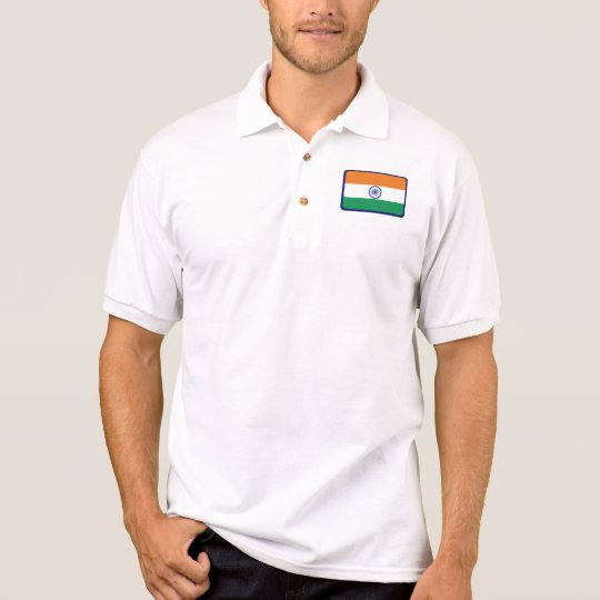 India flag golf polo