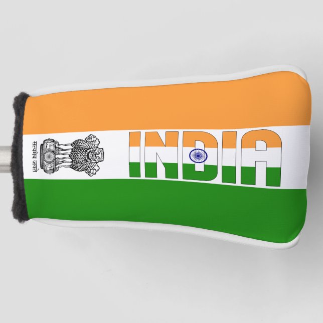India Flag Gorgeous Patriotic Golf Head Cover (Front)