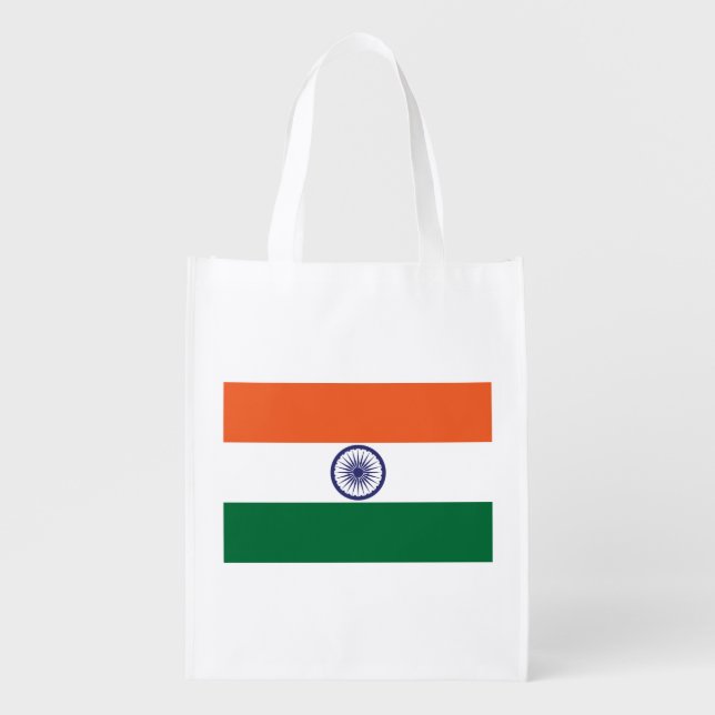 India Flag Grocery Bag (Front)