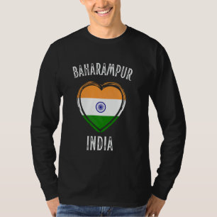 India Flag Heart Baharampur City T-Shirt