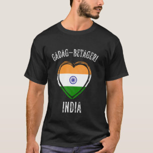 India Flag Heart Gadag-Betageri City T-Shirt
