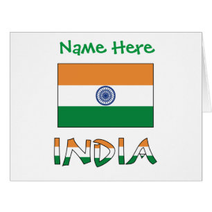 India Flag Heritage Personalized Cards