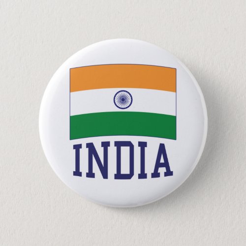 India Flag in Tricolor with Ashoka Chakra Desi Button