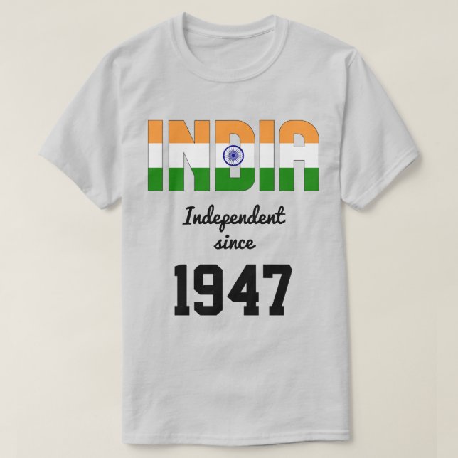 India Flag Independence Celebration T-Shirt (Design Front)