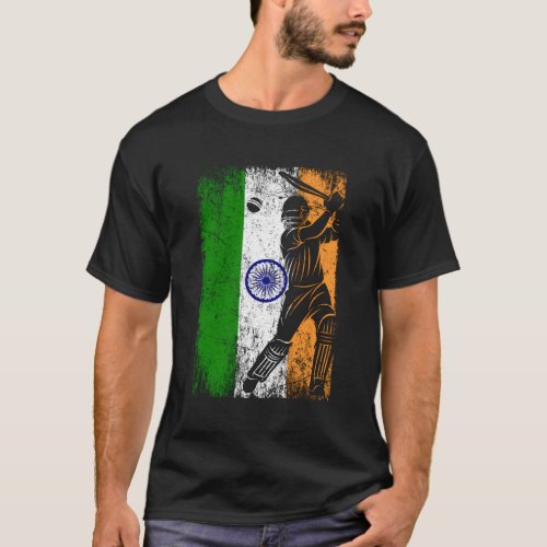 India Flag Indian Cricket Jersey Fan Player Coach T_Shirt