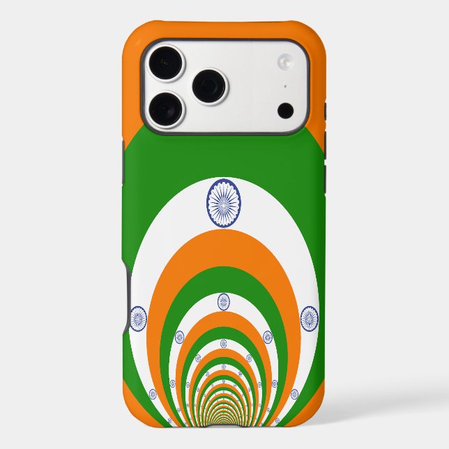 India Flag Kaleidoscope: Endless Unity & Patriotis Case-Mate iPhone Case (Back)