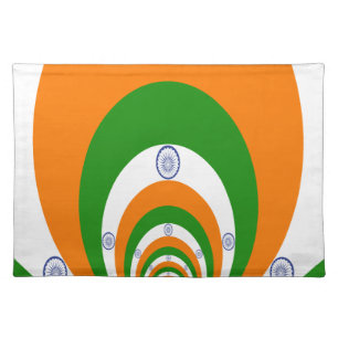 India Flag Kaleidoscope: Endless Unity & Patriotis Placemat