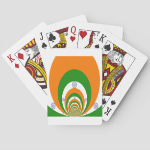 India Flag Kaleidoscope: Endless Unity & Patriotis Poker Cards