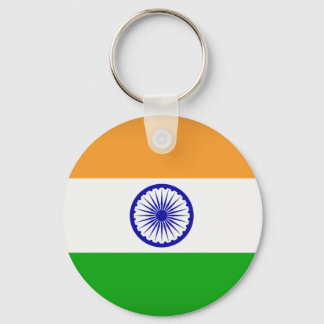 India Flag Keychain, Basic Button Keychain