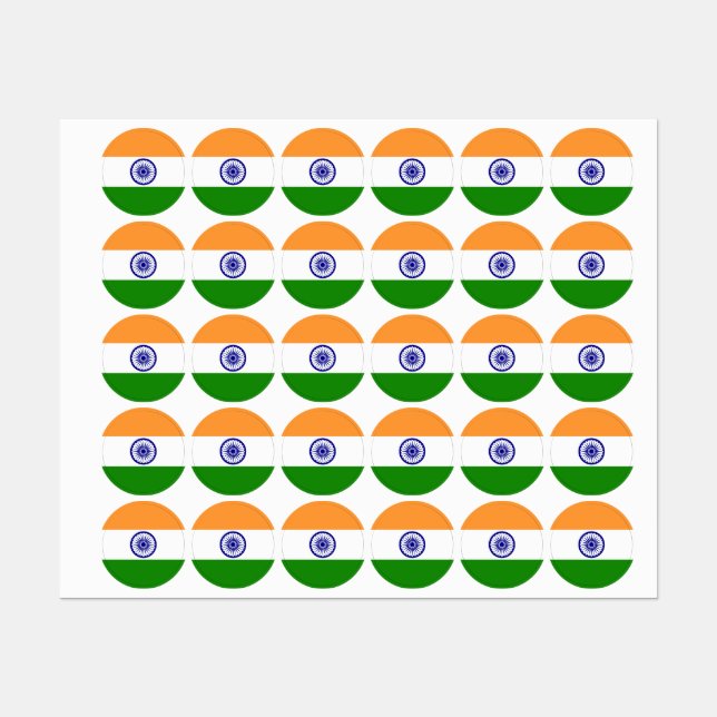 India flag labels (Sheet)