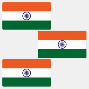India Flag Labels