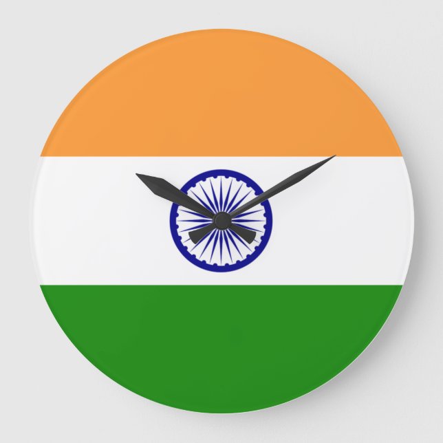 India flag large clock (Front)
