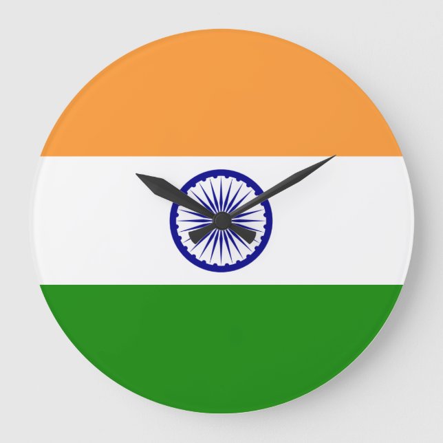India Flag Large Clock (Front)