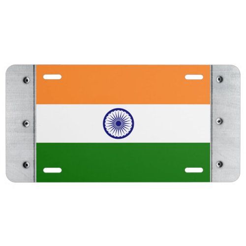 India Flag License Plate