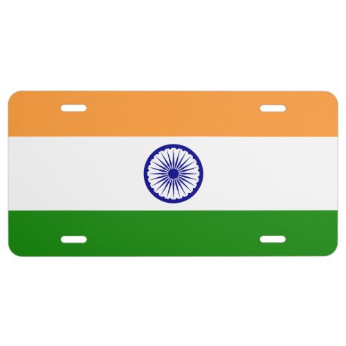 India Flag License Plate