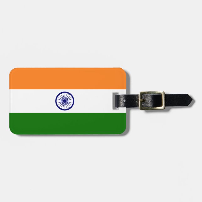 India Flag Luggage Tag (Front Horizontal)