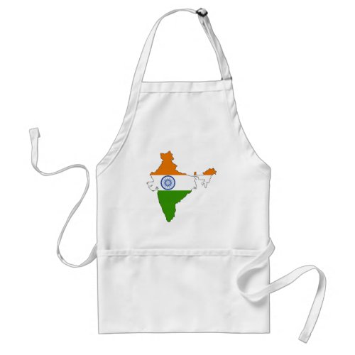 India flag map adult apron