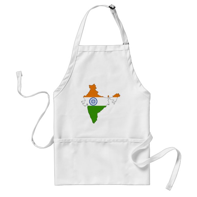 India flag map adult apron (Front)