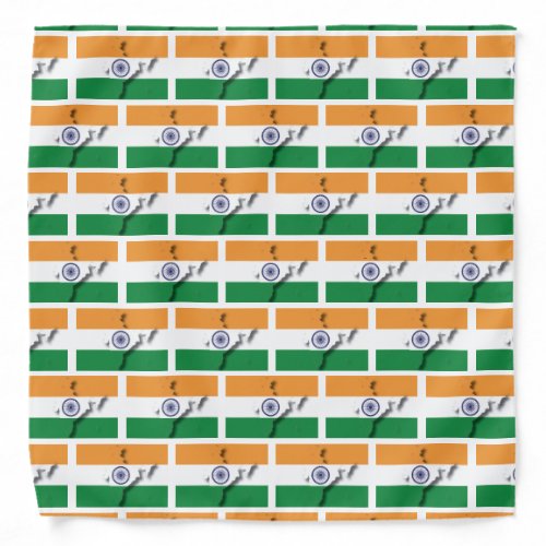 INDIA Flag Map Bandana